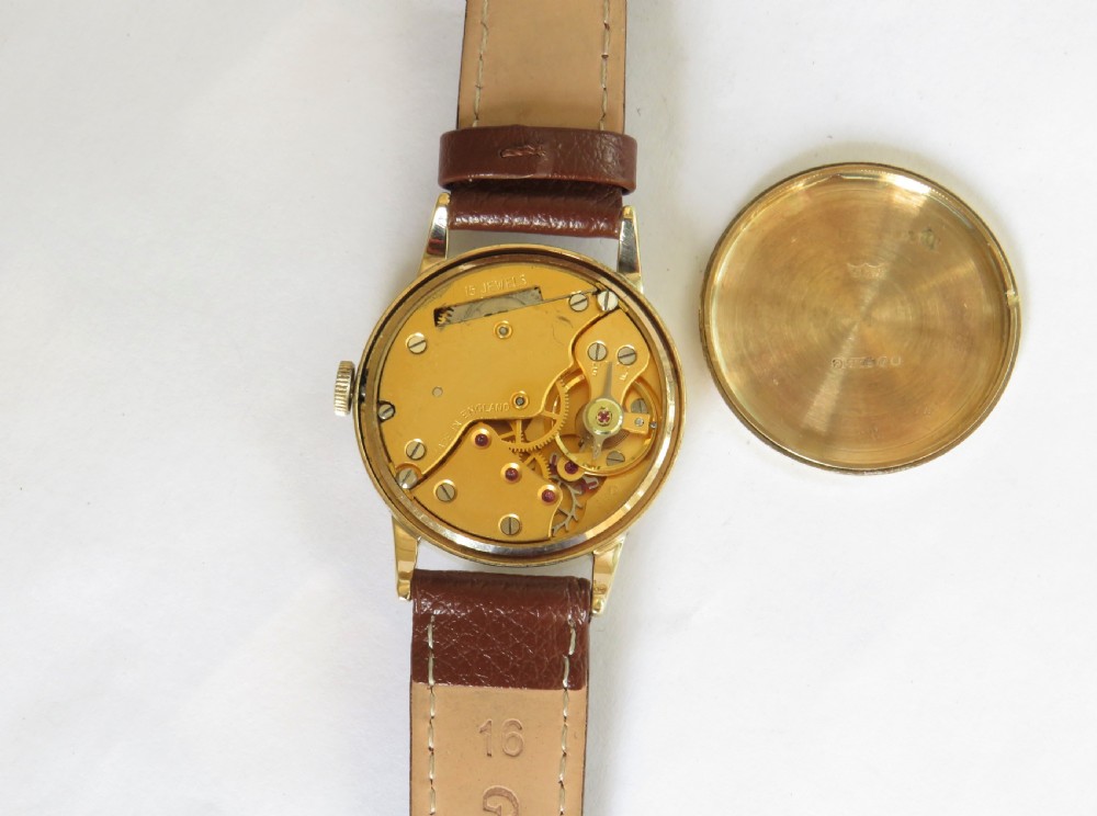 Gents 9ct gold Smiths Astral wrist watch, 1961 View IV