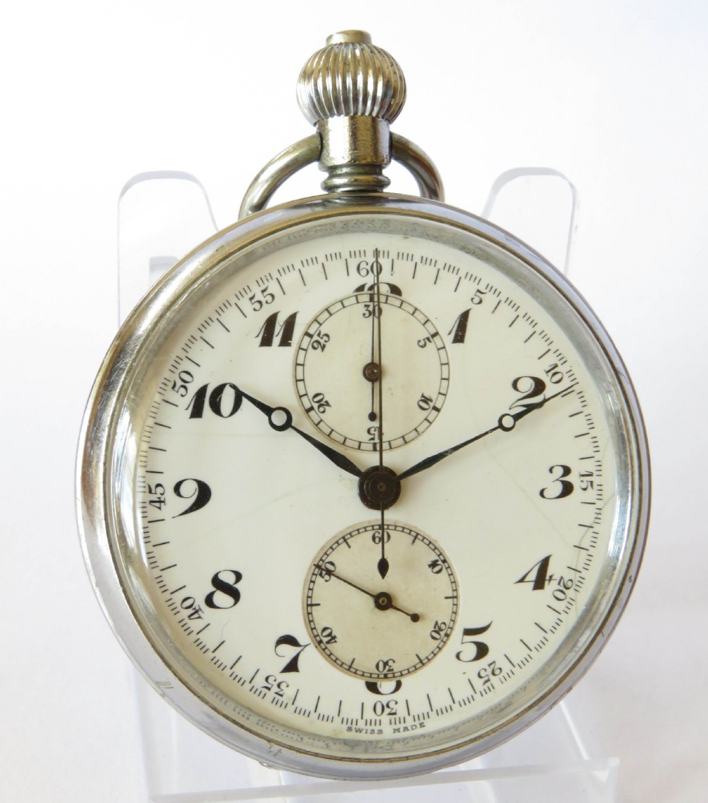 1930s Valjoux 61 chronograph pocket watch View II