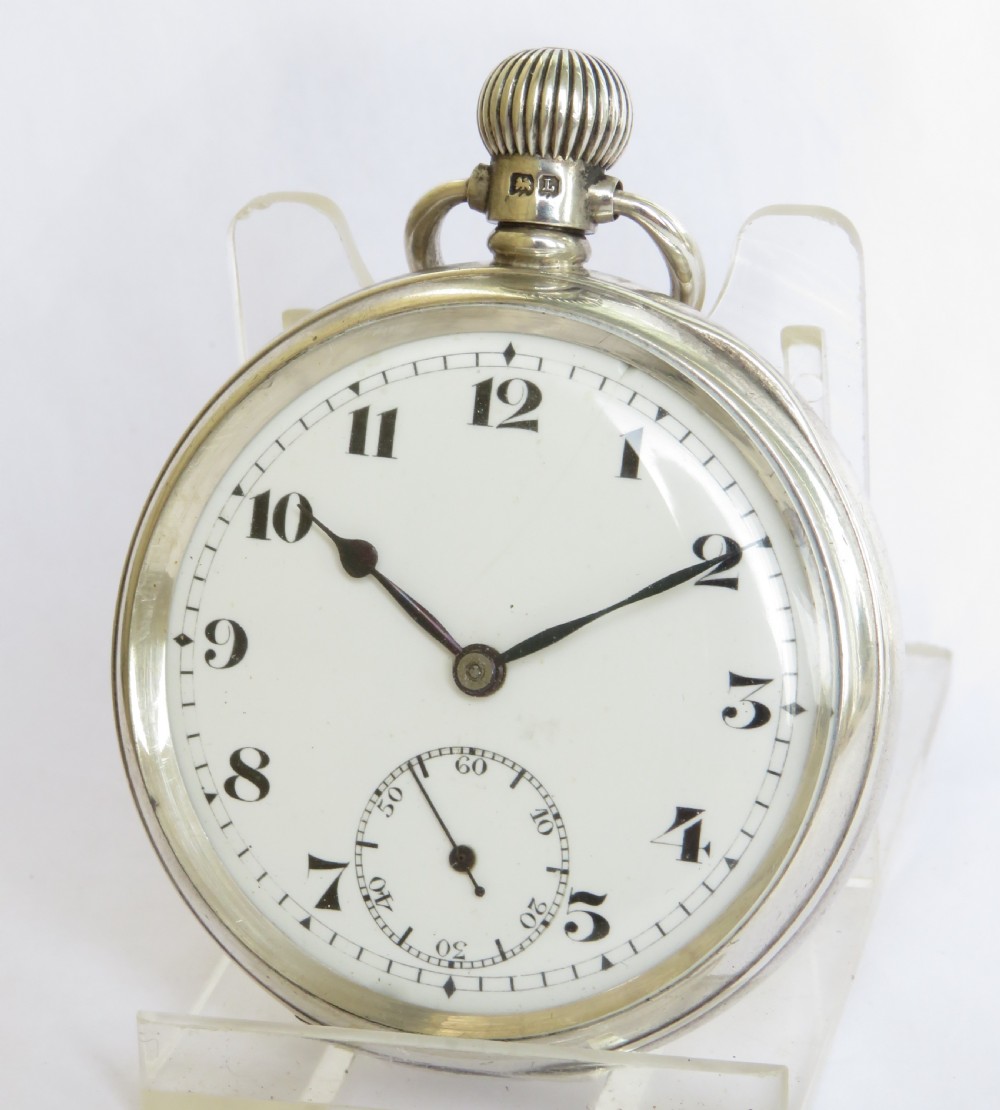 Antique silver Record pocket watch, 1935