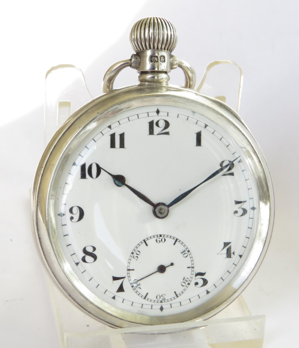 Antique silver Record pocket watch, 1935 View II