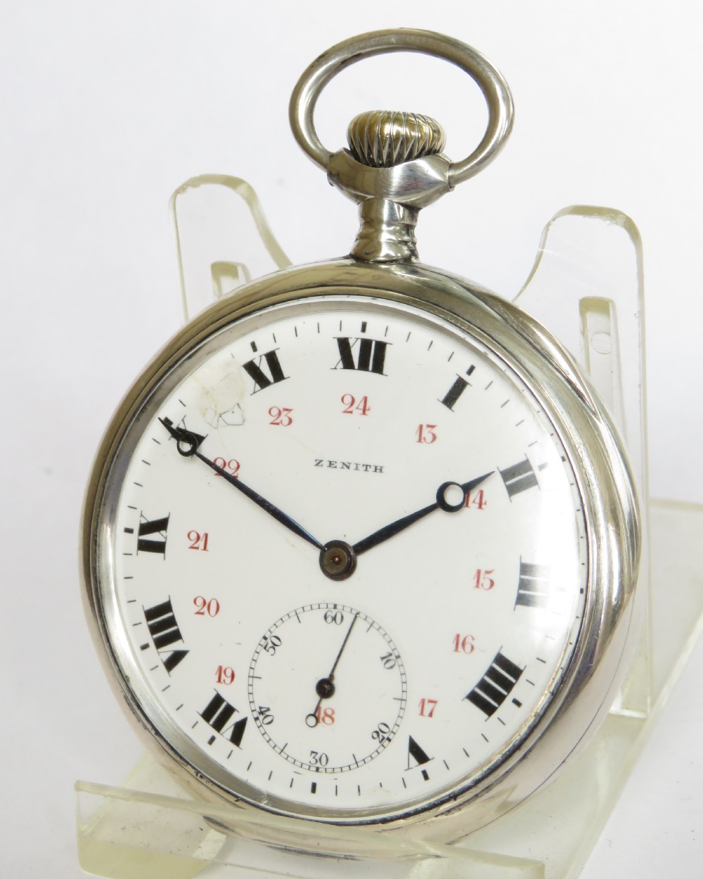 Antique silver Zenith pocket watch