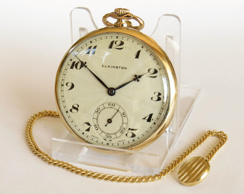 1920s Elkington pocket watch and chain