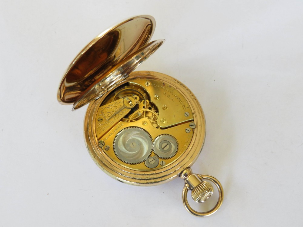1922 Elgin full hunter pocket watch View III