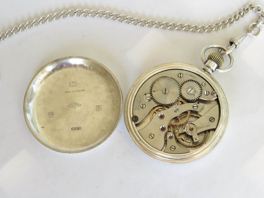 1939 silver Recta pocket watch View II