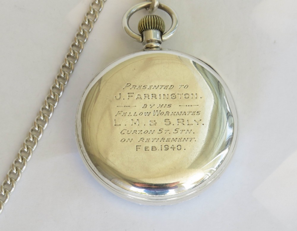 1939 silver Recta pocket watch View III