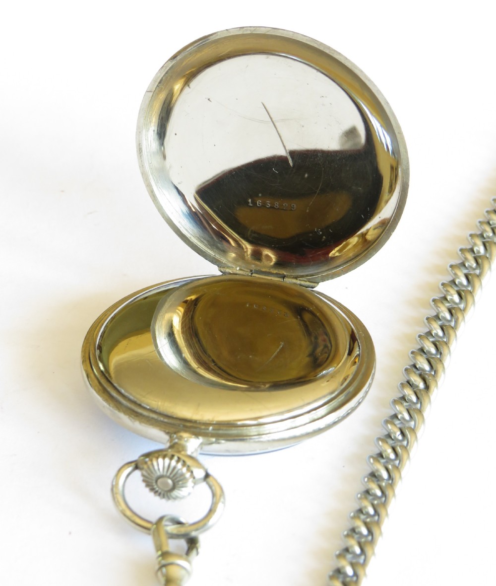 A 1920s Cyma pocket watch with chain. View III