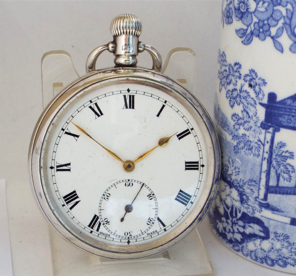 A 1920s silver Selezi pocket watch.