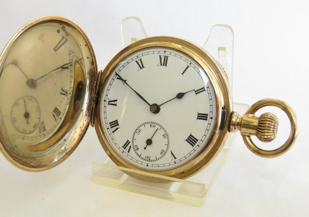 1920s Swiss full hunter pocket watch.