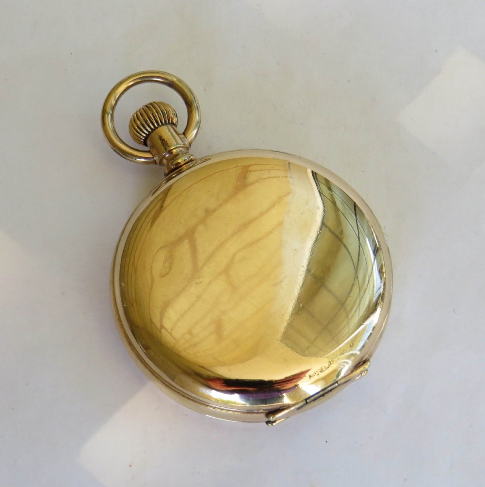 1920s Swiss full hunter pocket watch. View III