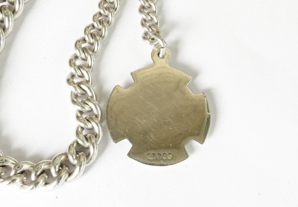 Antique silver pocket watch albert & fob View IV