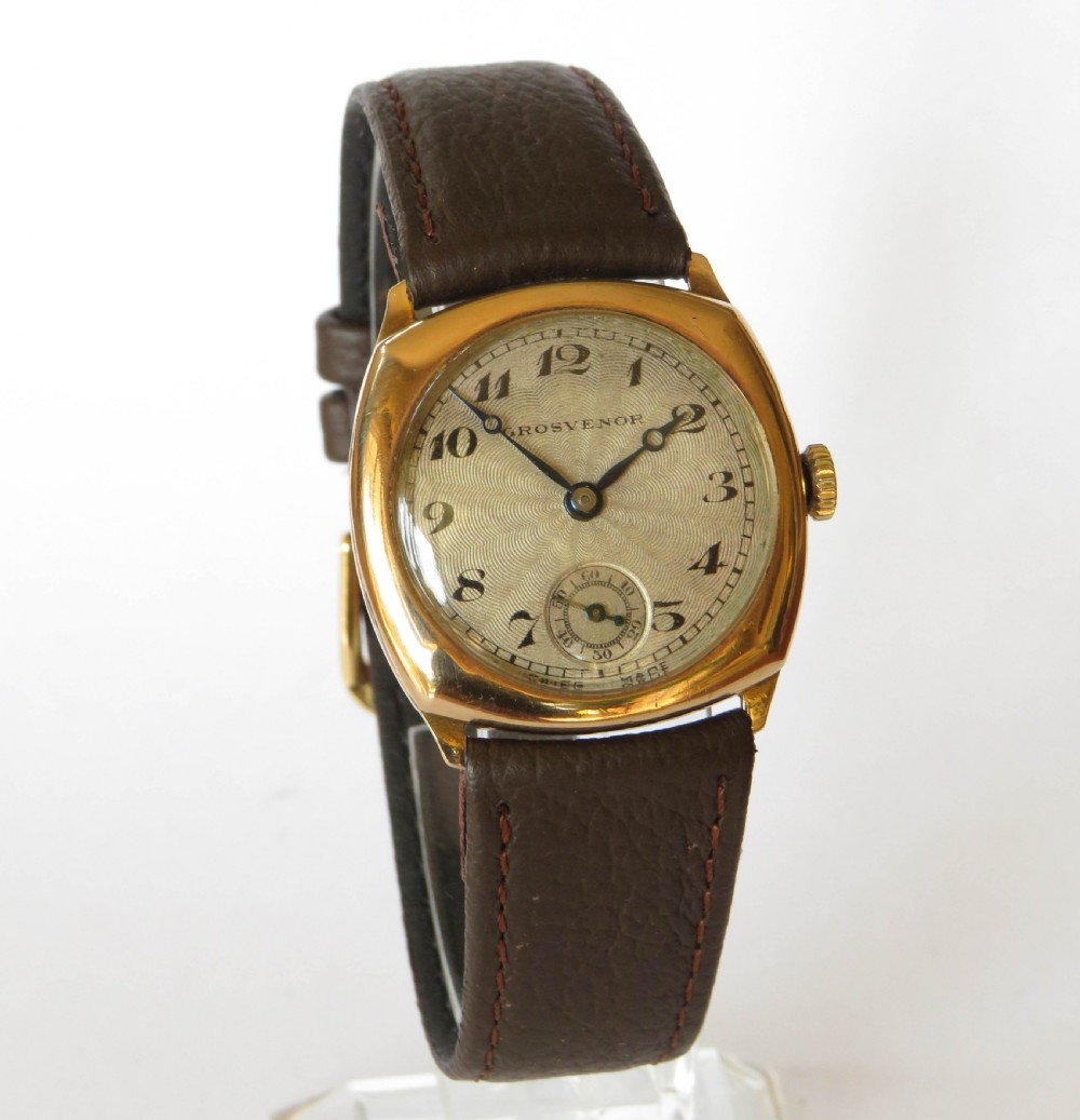 Mid-size 9ct gold Grosvenor wrist watch View II
