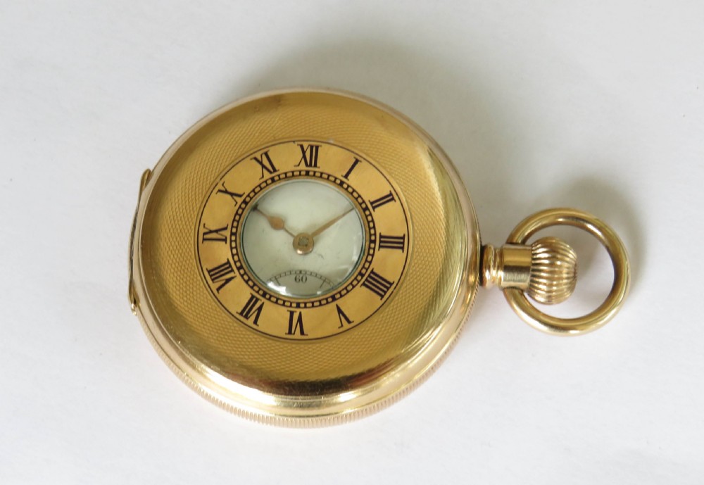 Good quality antique half hunter pocket watch