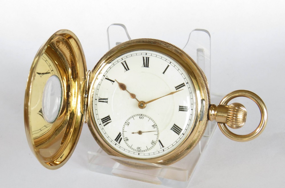 Good quality antique half hunter pocket watch View II