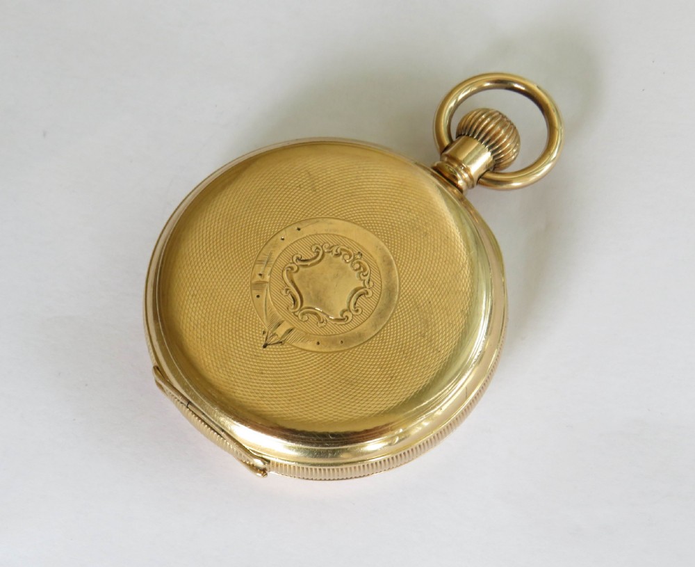 Good quality antique half hunter pocket watch View III
