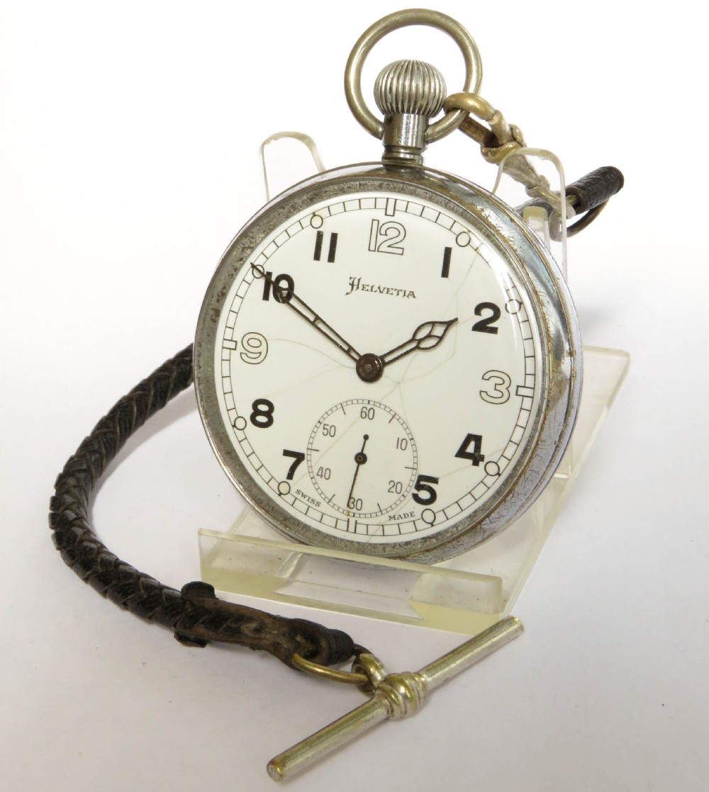WW2 Helvetia military pocket watch