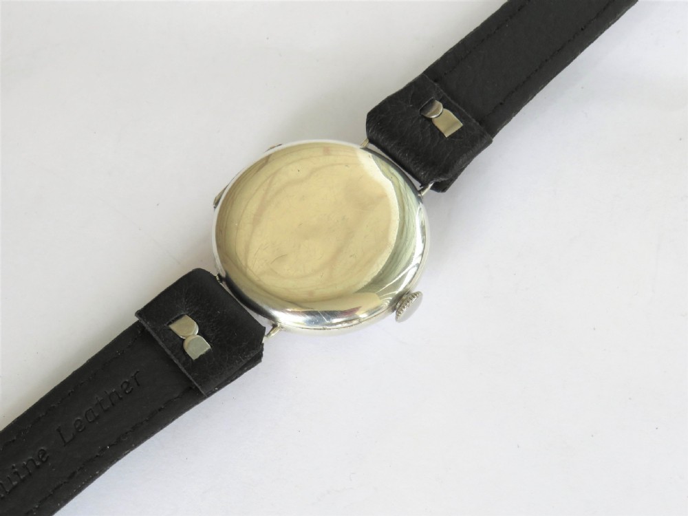 Gents silver wrist watch, 1924 View V