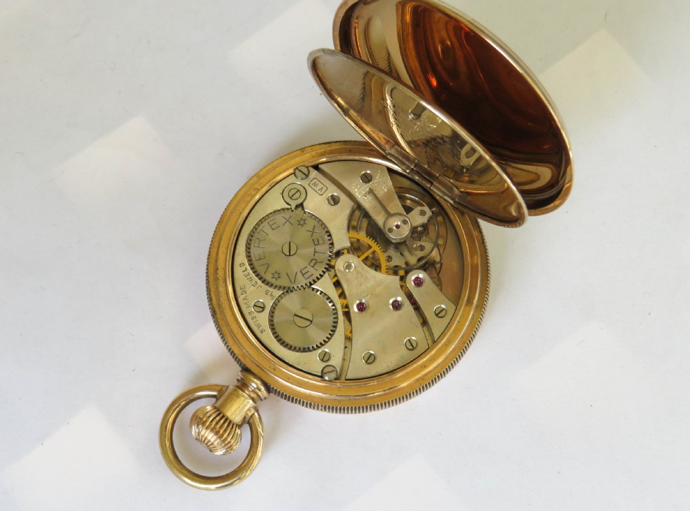 Antique Vertex full hunter pocket watch View II
