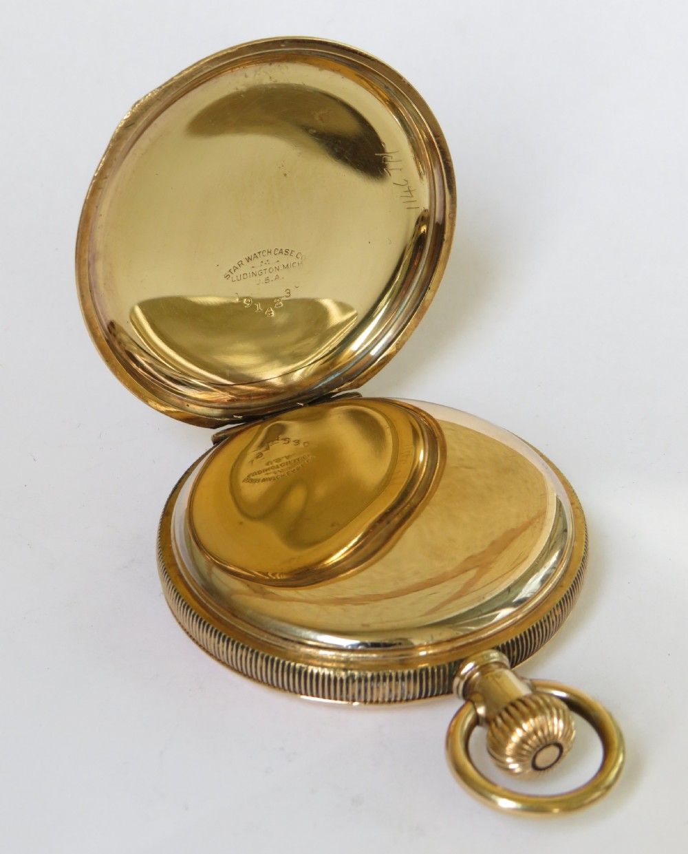 Antique Vertex full hunter pocket watch View III
