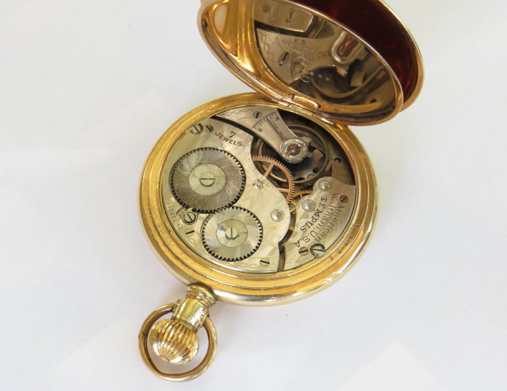 Waltham full hunter pocket watch for Thomas Russell View III