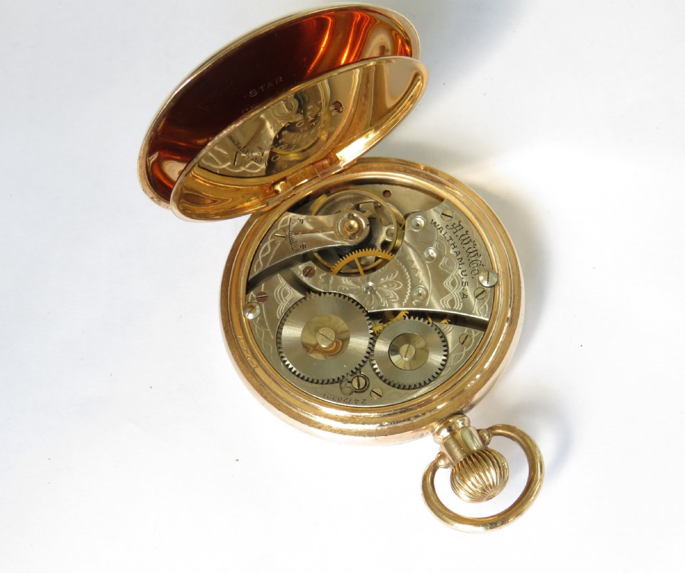 Waltham full hunter pocket watch, 1924 View III