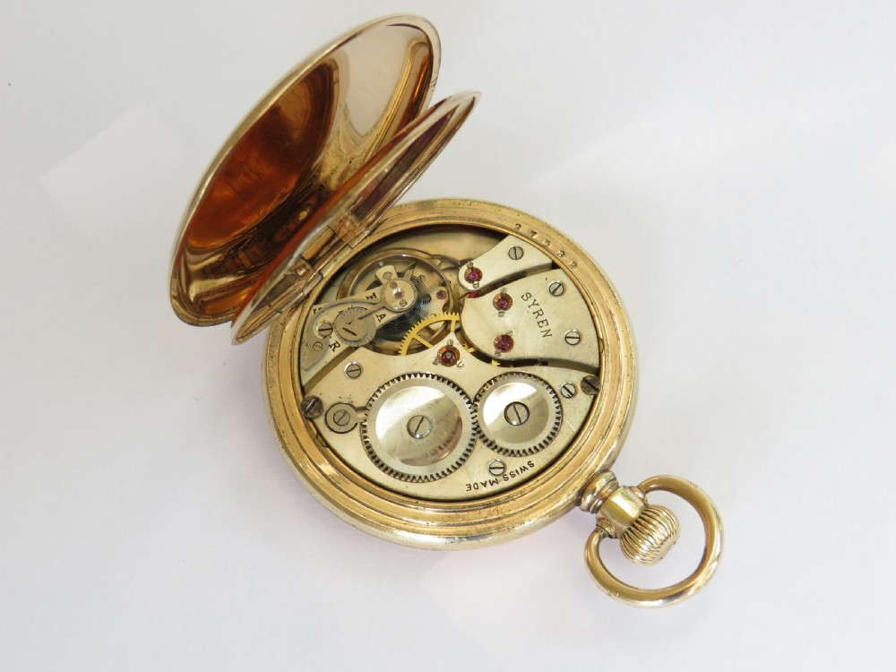 Antique Syren full hunter pocket watch View III