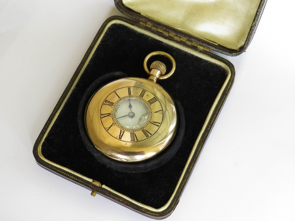 Antique Omega half hunter pocket watch
