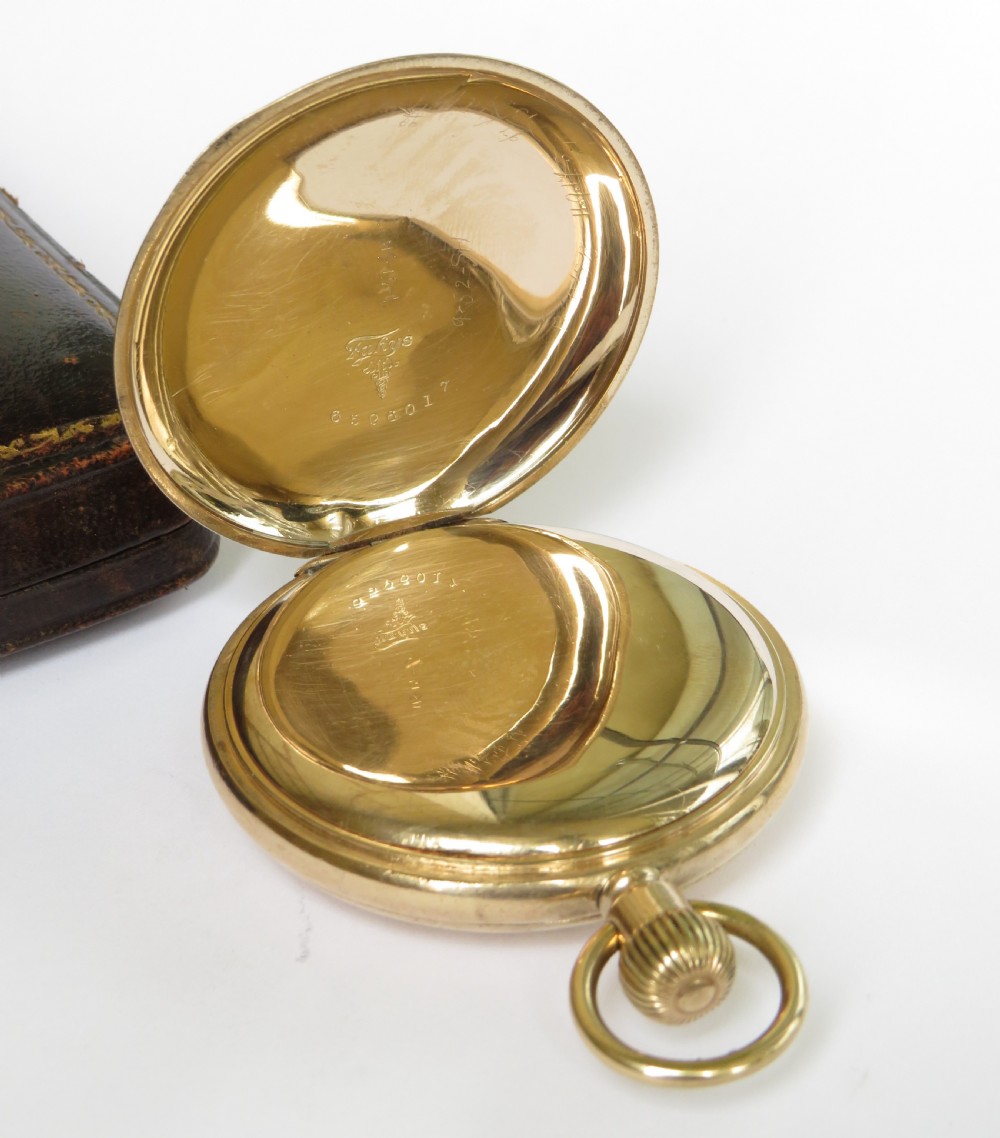 Antique Omega half hunter pocket watch View VI