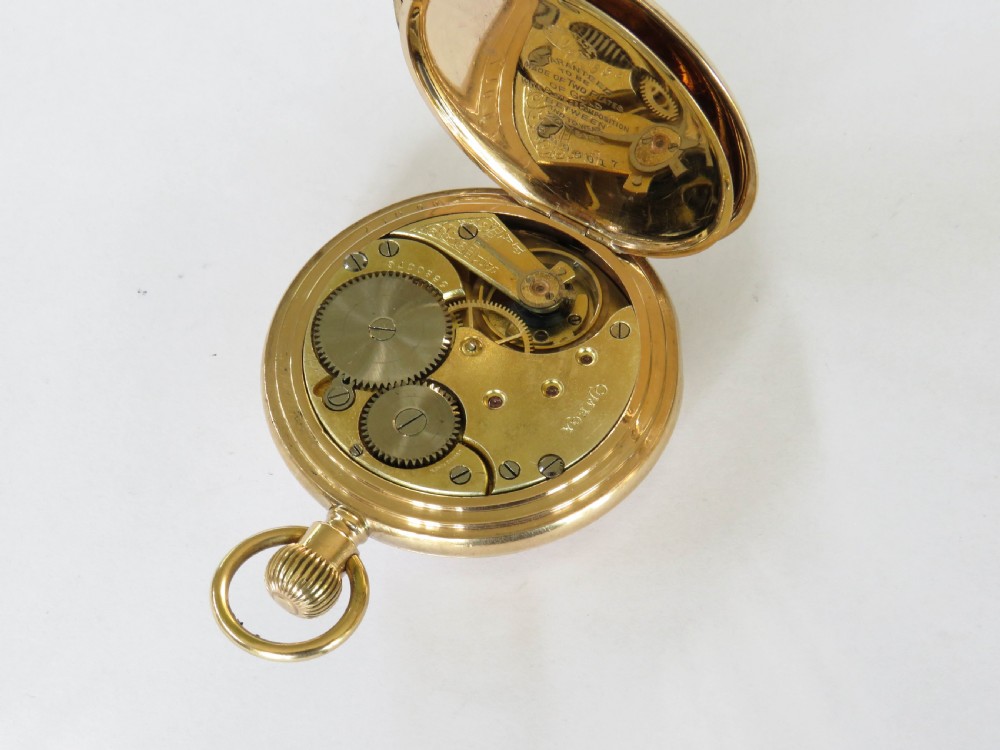 Antique Omega half hunter pocket watch View VII