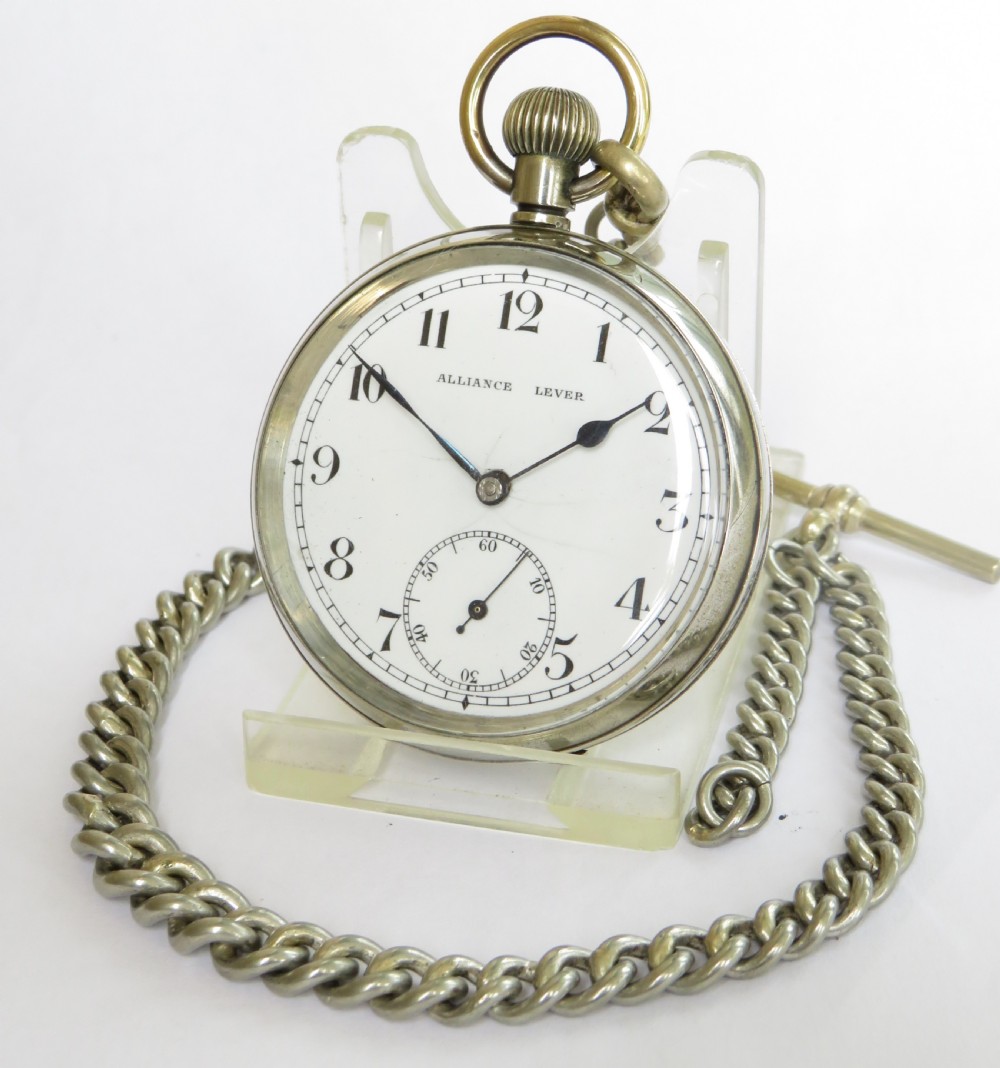 Antique Alliance Lever pocket watch and chain