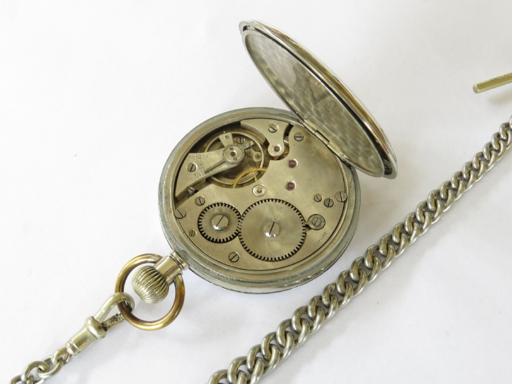 Antique Alliance Lever pocket watch and chain View III