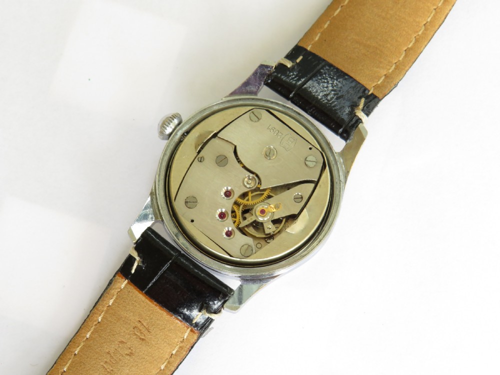 Gents 1950s date pointer Axa wrist watch View III