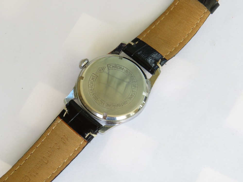 Gents 1950s date pointer Axa wrist watch View IV