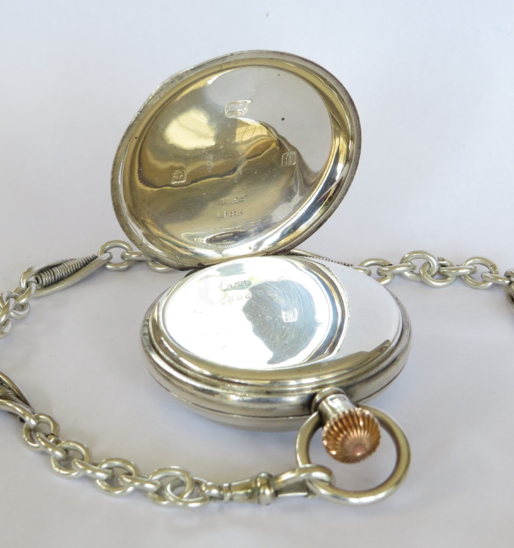 Antique silver Stauffer & Co pocket watch View IV