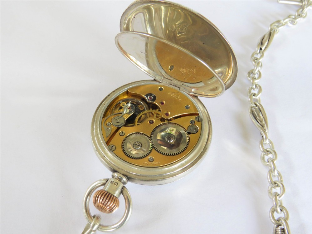 Antique silver Stauffer & Co pocket watch View V