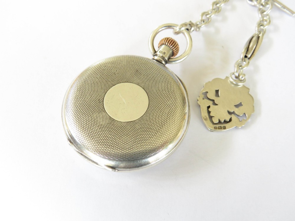 Antique silver Stauffer & Co pocket watch View VI