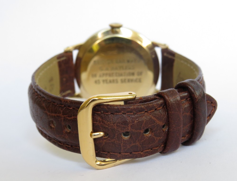 Gents 9ct gold Smiths Astral wrist watch, 1967 View IV