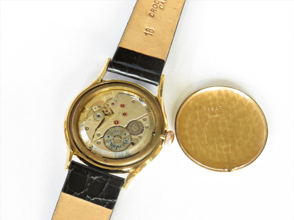 Gents 9ct gold Bentima wrist watch, 1960 View III