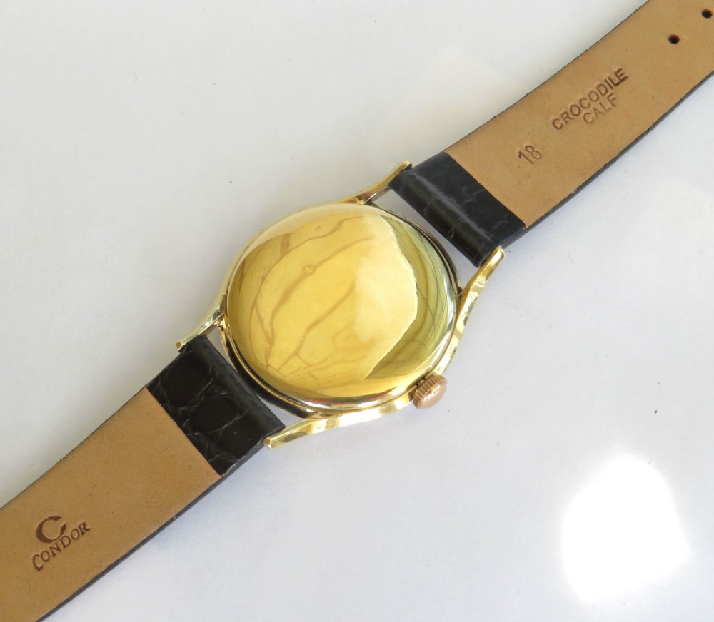 Gents 9ct gold Bentima wrist watch, 1960 View V