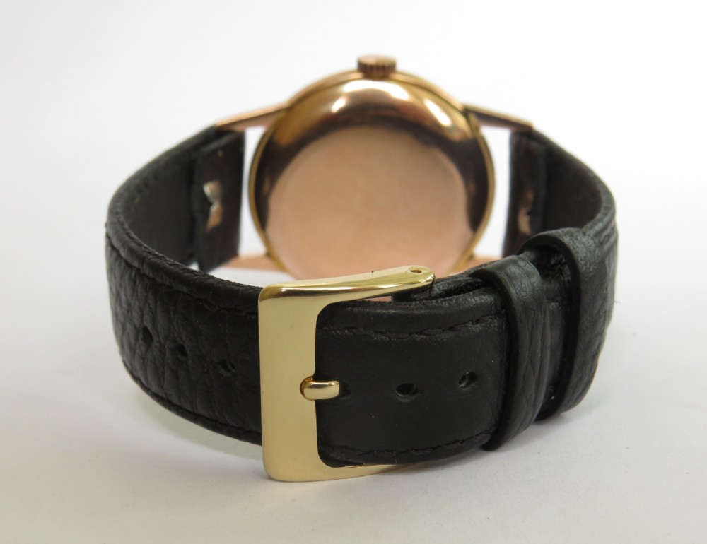 Gents 9ct gold Avia wrist watch, 1947 View IV