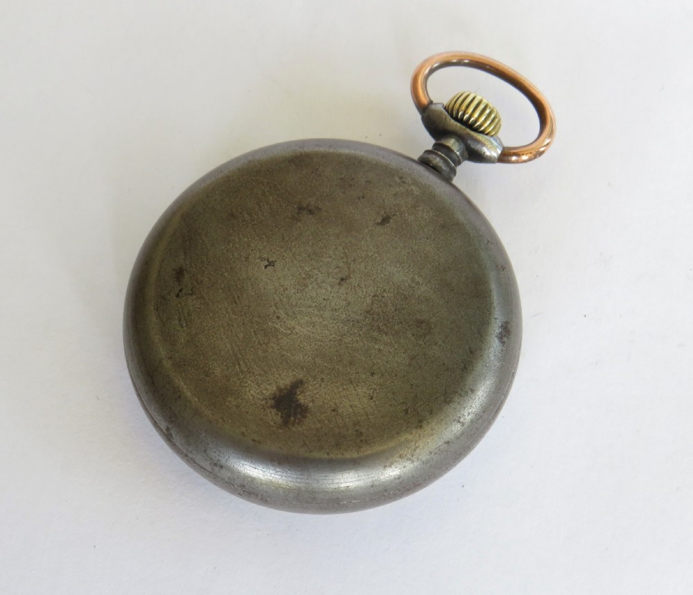 Antique Waltham gun metal pocket watch for Fattorini, 1898 View IV