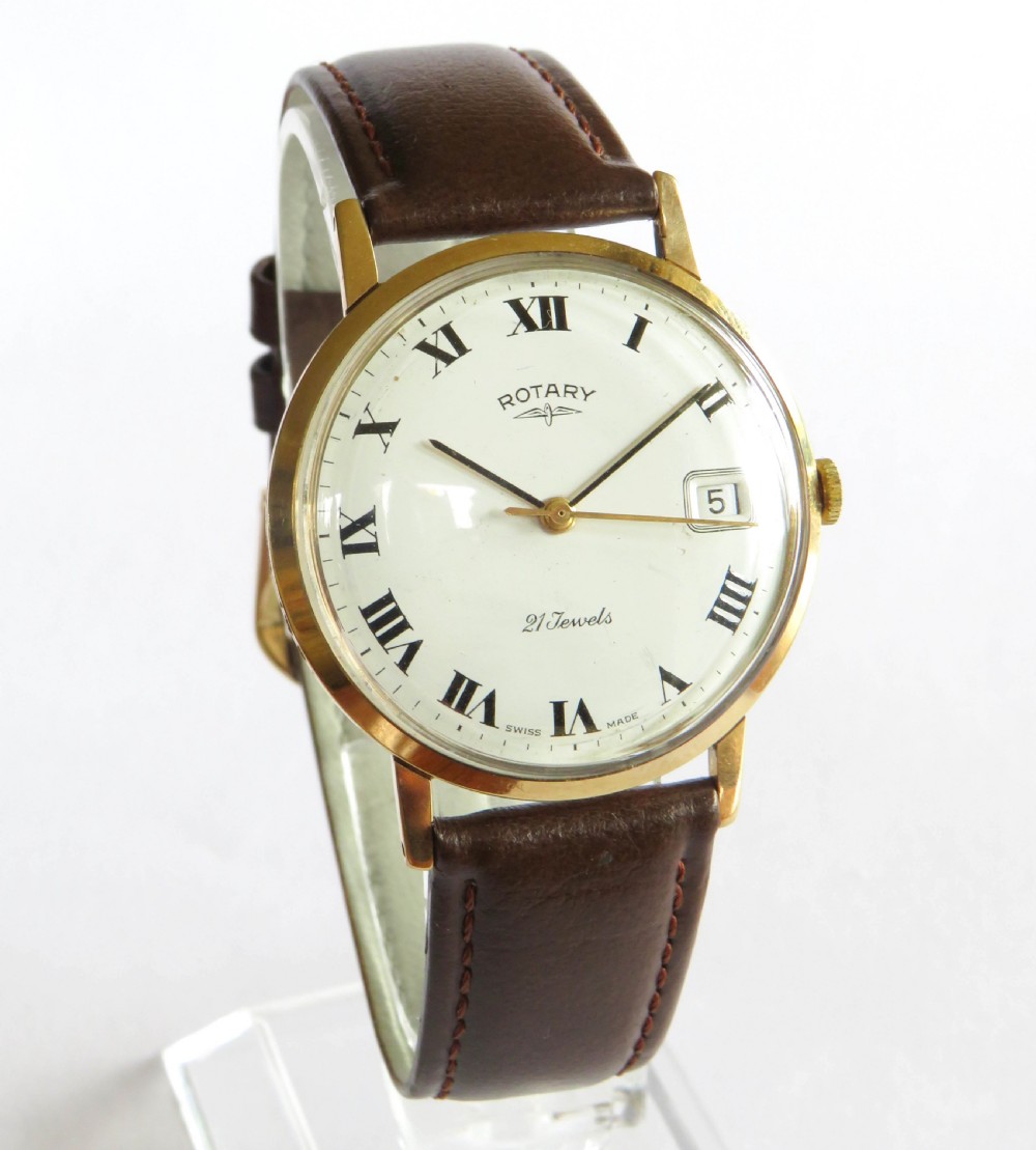 Gents 9ct gold Rotary wrist watch, 1968 View II