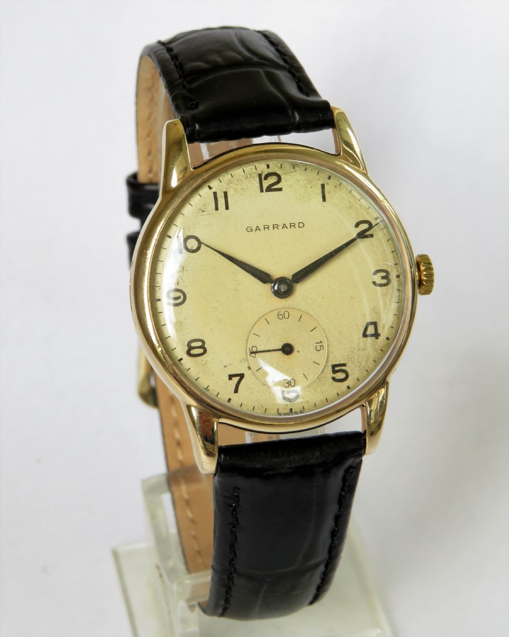 Gents 9ct gold Garrard wrist watch, 1958 View II