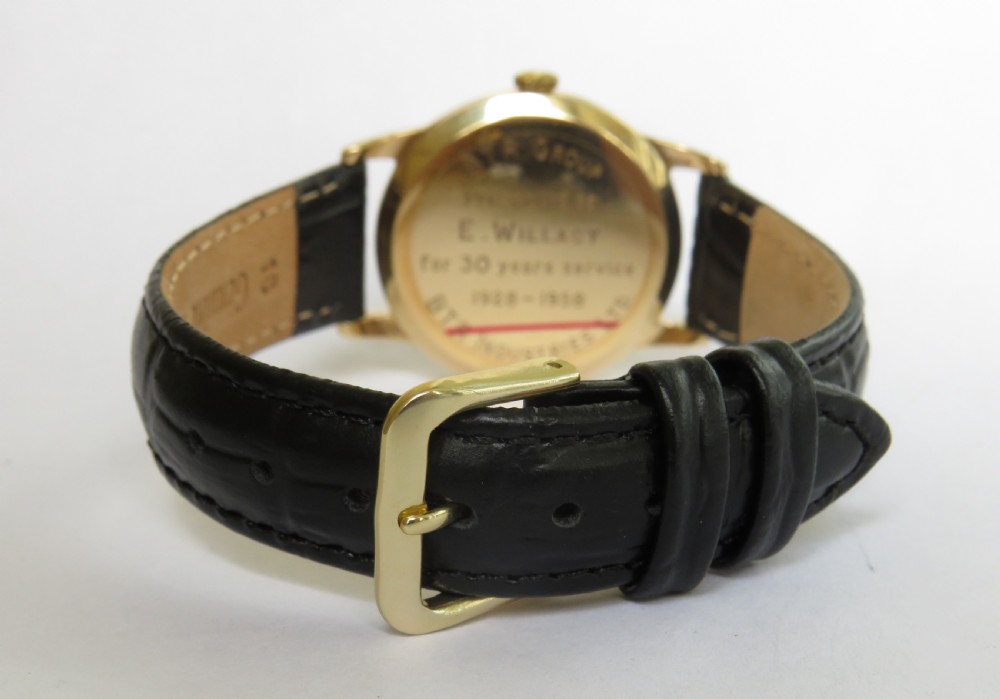 Gents 9ct gold Garrard wrist watch, 1958 View IV