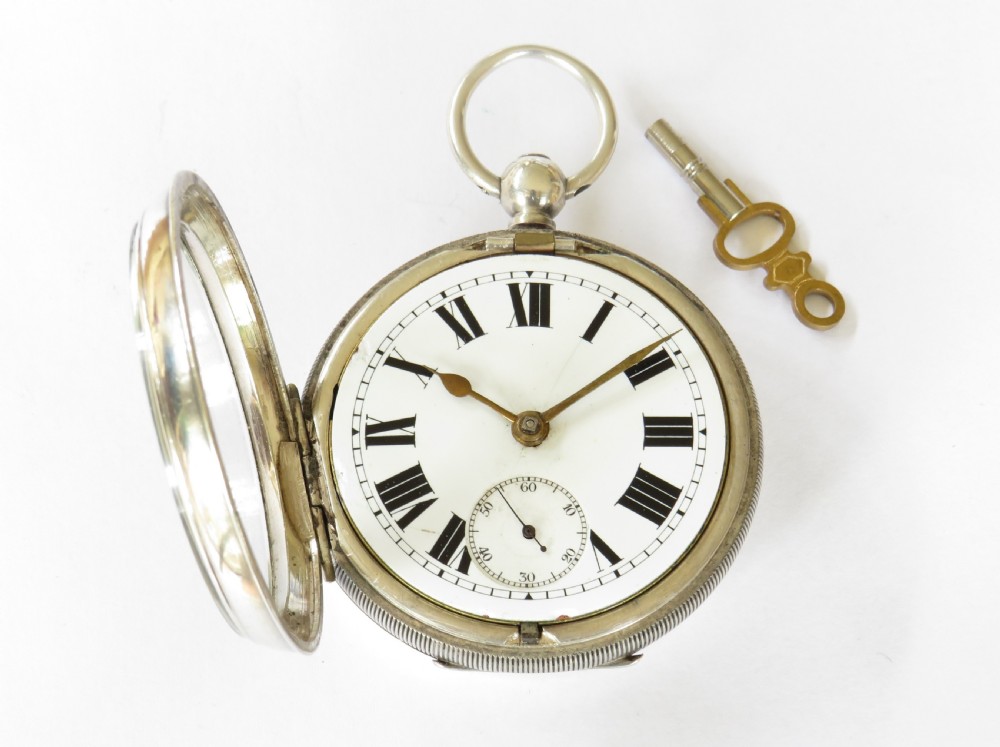 Antique silver Ehrhardt pocket watch, 1919 View III