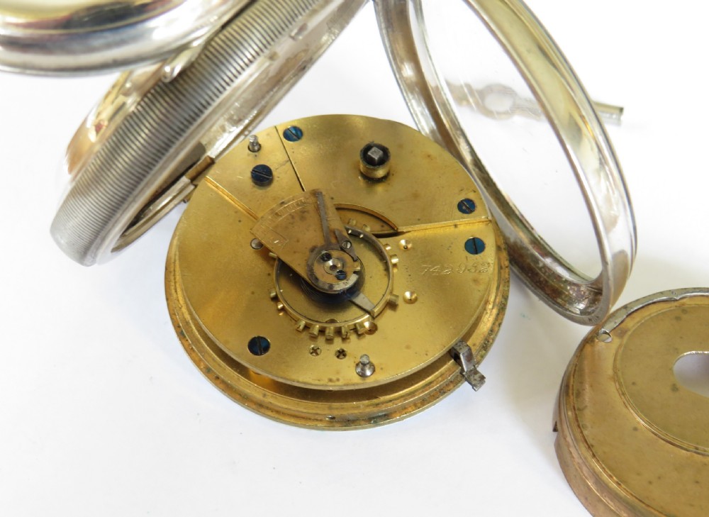 Antique silver Ehrhardt pocket watch, 1919 View IV