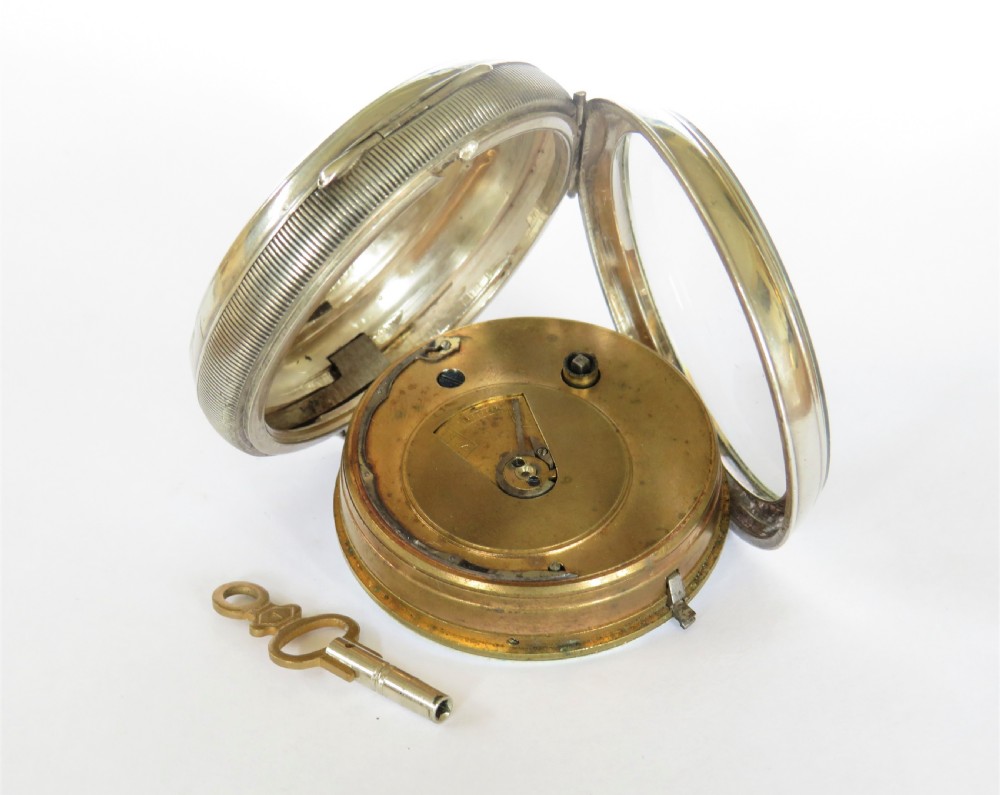Antique silver Ehrhardt pocket watch, 1919 View V