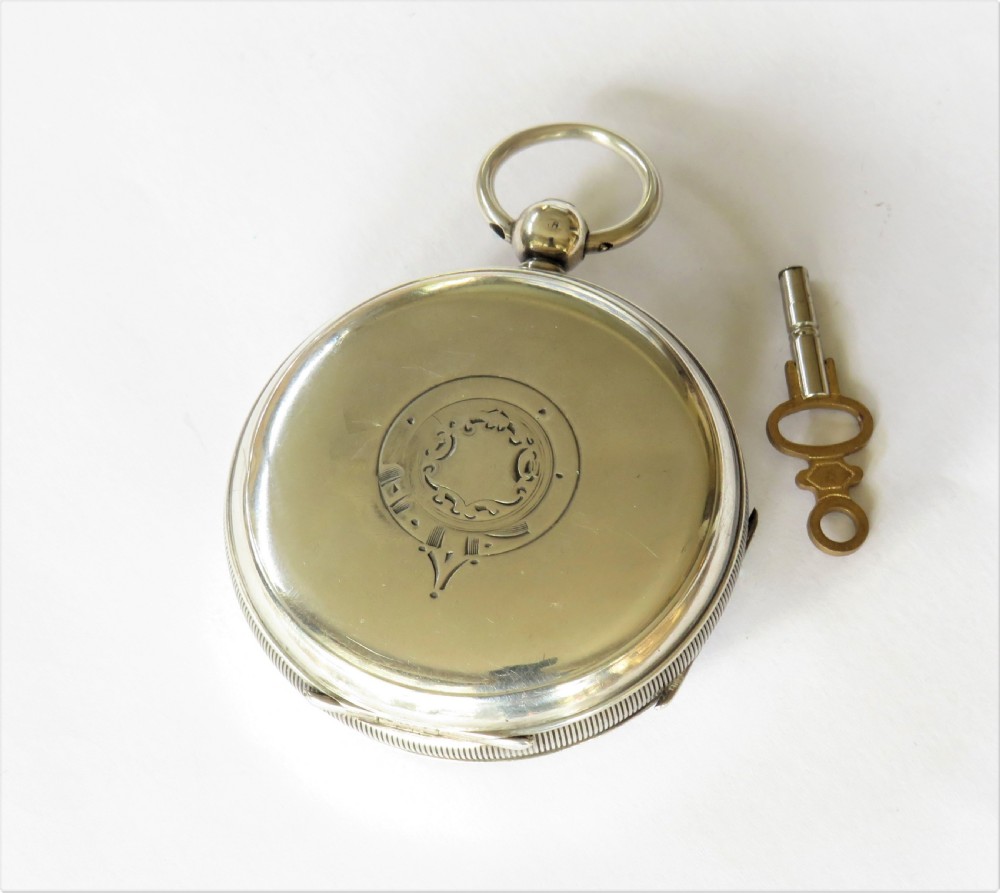 Antique silver Ehrhardt pocket watch, 1919 View VI
