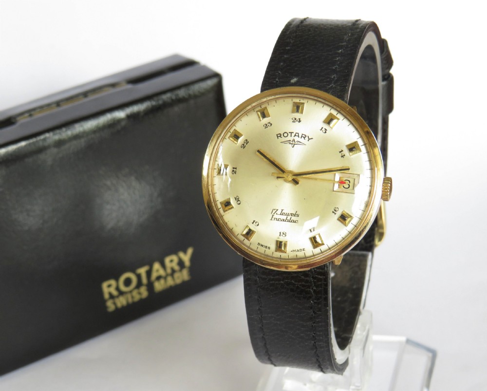 Gents 9ct gold Rotary watch, 1969