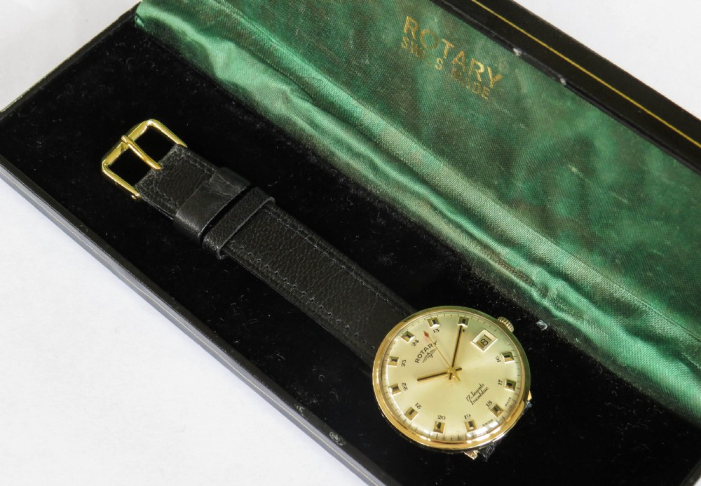Gents 9ct gold Rotary watch, 1969 View II