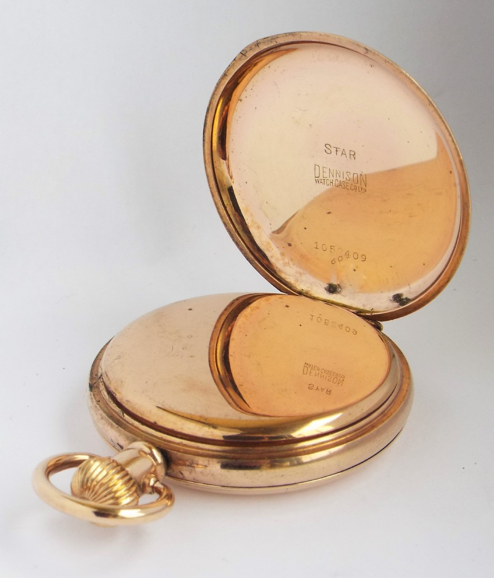 Antique Swiss full hunter pocket watch. View IV